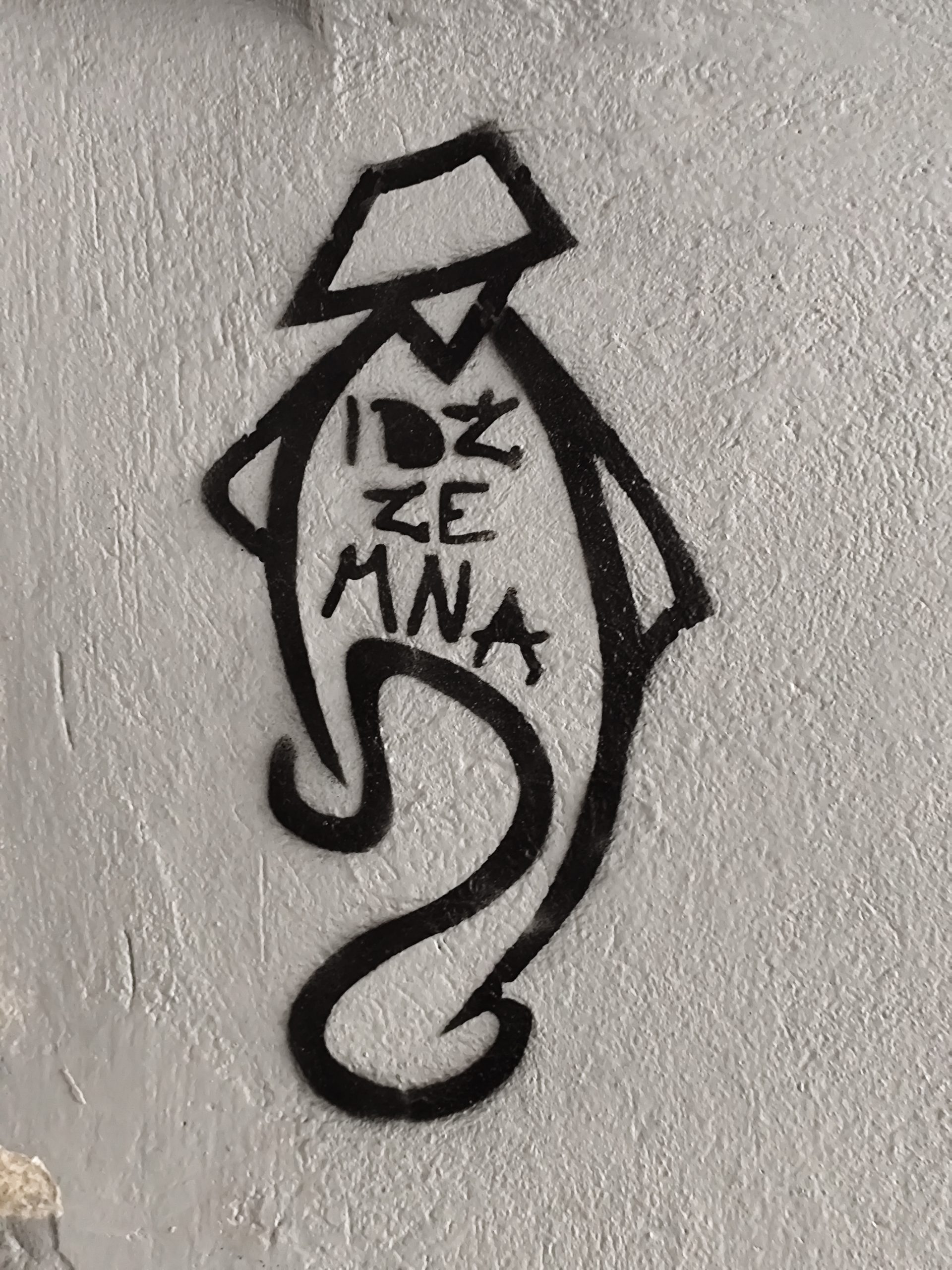 Graffiti "Idź ze mną"